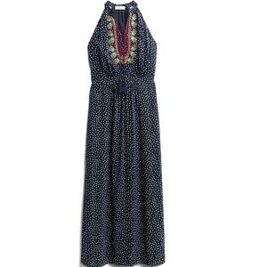 Navy THML embroidered maxi dress XLP